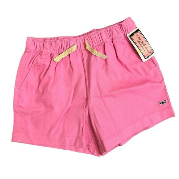 NEW Vineyard Vines Herringbone Pull On Shorts in Fuchsia Pink Size Medium Girls - Picture 4 of 4